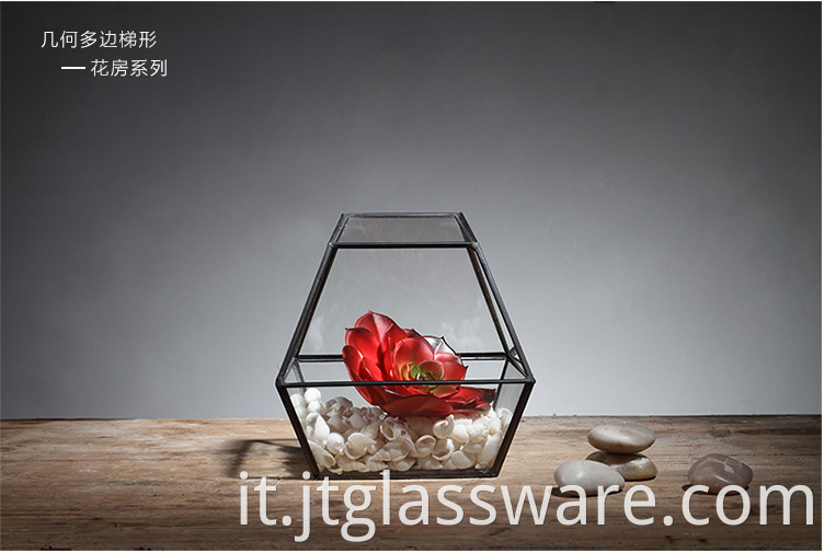 Glass Terrarium Geometric Shape 